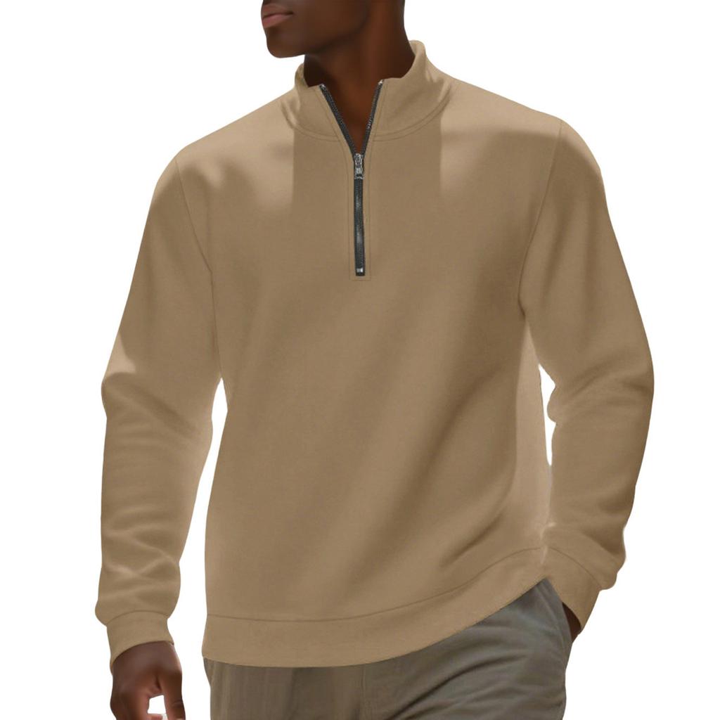 Men's  Half Zipper  Standing Collar  Keep Warm  Base Layer Shirt  Hoodie