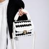 Damen Handtasche Gewebte Tasche Gestrickte Umhängetasche Grobstricktasche Häkel-Obergrifftasche Damen Shopper Geschenke