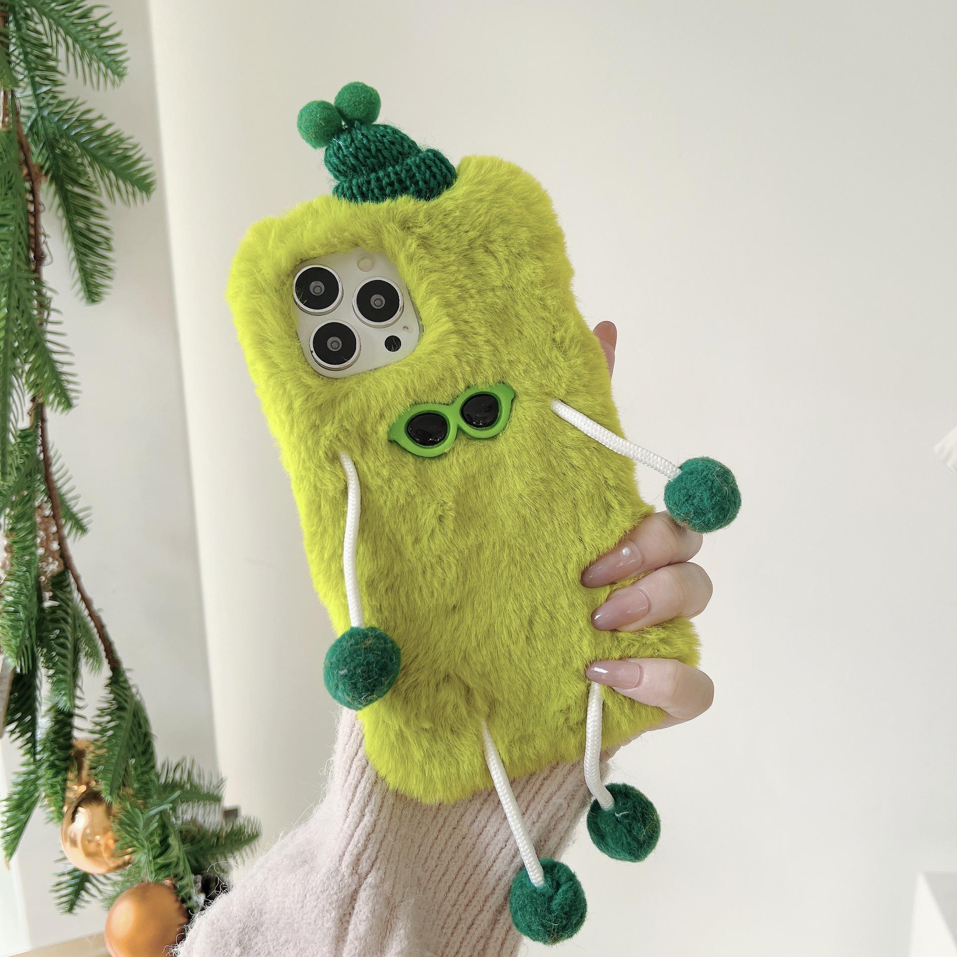 

Мультяшные плюшевые солнцезащитные очки Маленький монстр для чехла для телефона IPhone16Promax для Apple15 Смешной14Личность13 For iPhone 17PROMAX