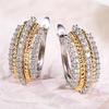 Fashion Copper Alloy Zircon Jewellery Drop Earrings For Women Wedding Party Gifts