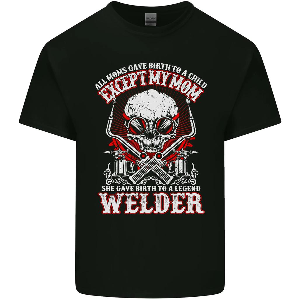 Welder Son Funny Welding Skull Mom Kids T-Shirt Childrens