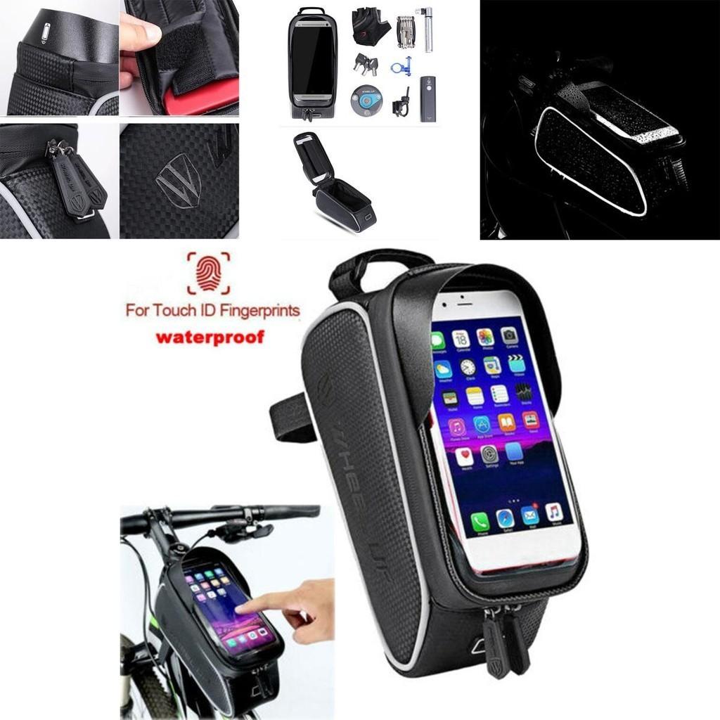 Bicycle Front Tube Pouch Bag With Clear Tpu Touch Screen Cover**