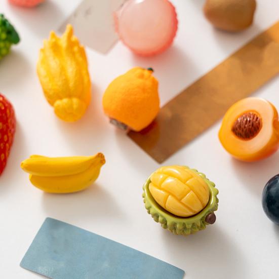 Simulated Fruit Refrigerator Magnet 3D Fruit Resin Fridge Magnet Home Kitchen Office Whiteboard Cabinet Locker Decoration Magnet
