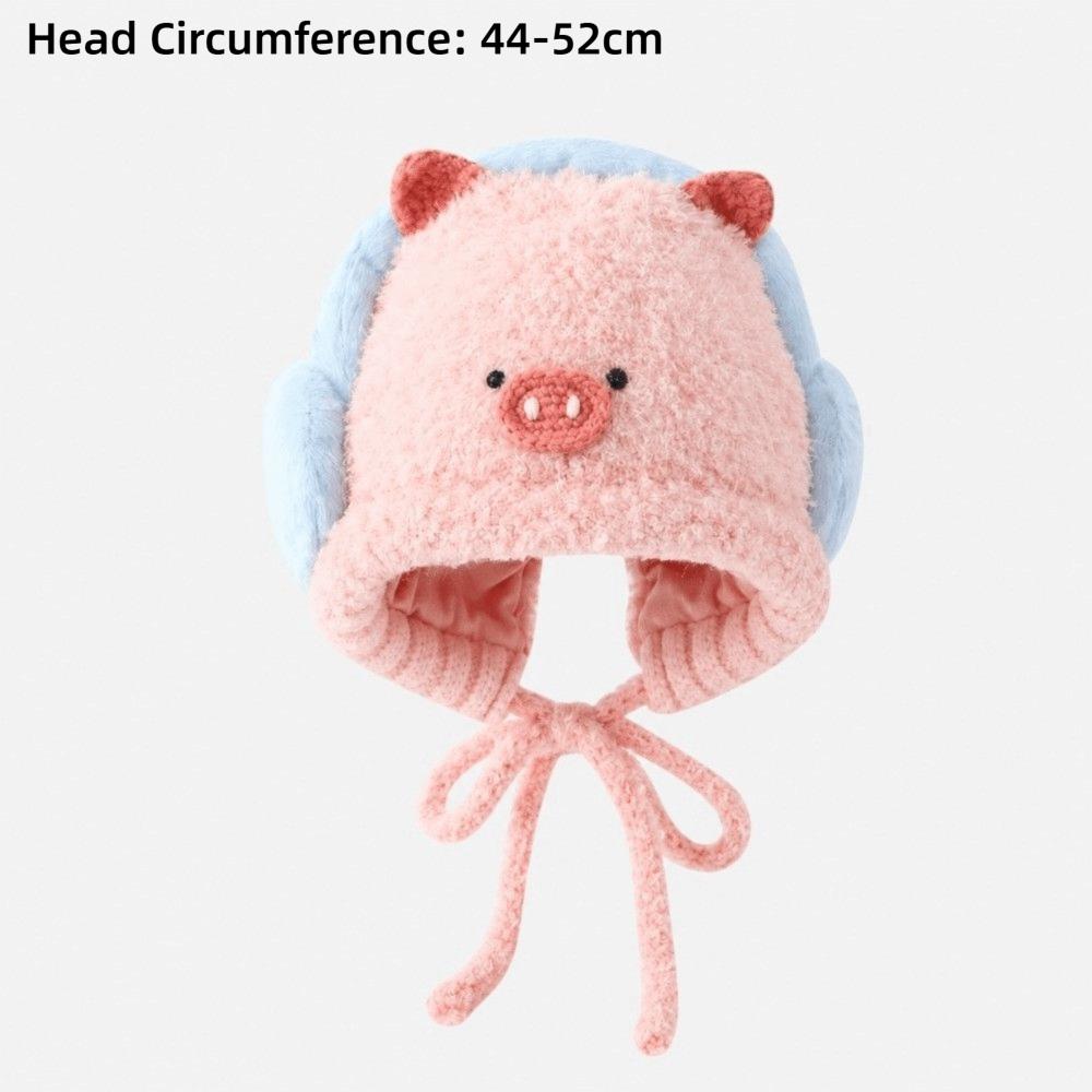 Cold Proof Children Earphone Hat Cute Cartoon Plush Warm Hat New Ear Protection Hat Winter