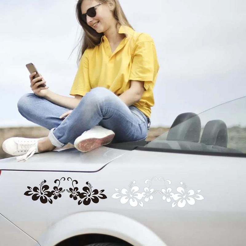 Car Auto Body Flower Sticker Automotive Exterior Floral Decals Flower Pattern Hood Decal Floral Bumper Stickers Self-Adhesive