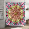 Bunter Mandala-Duschvorhang Abstraktes Aquarell-Design für Badezimmer-Dekor 72 x 84 Zoll