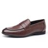 Fashion Brown Flat Leather Loafers Shoes for Men Fashion 2024 Classic Original Size Man Casual Shoe 45 Comfortable Shipping Free New In
