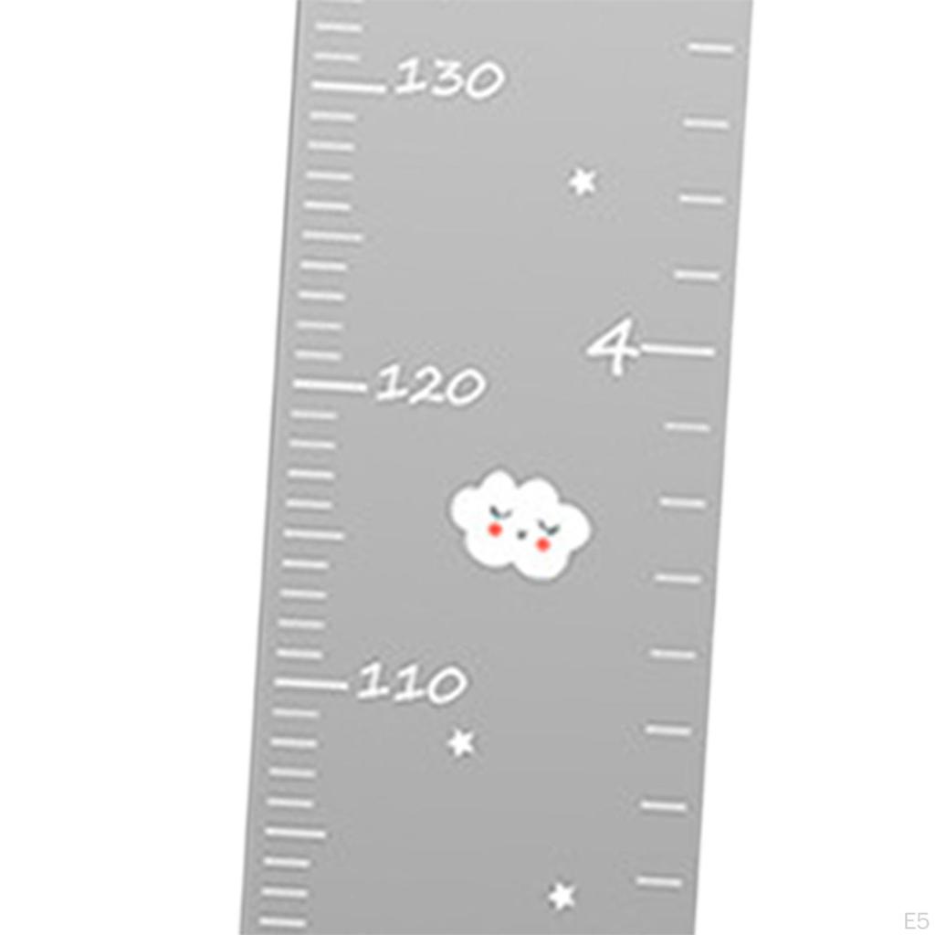 Acrylic Kids Growth Chart Mirror DIY Splicing 120cmx15cm for Bedroom with Stickers Height Ruler