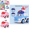 Plastic Pressing Police Car Toy For Kids With Push Drive And Visual Development