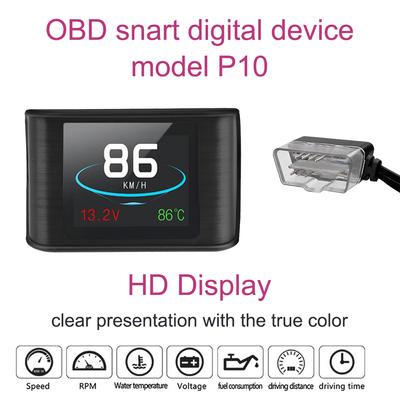 LEEPEE OBDII Smart Digital Meter HUD P10 Für Auto-Tachometer Temperatur RPM Kilometerstand Che Multi-funktion Head Up