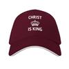 Christ is King crown logo white Baseball Cap Bobble Hat mens big size hat Snapback Cap Anime Men Luxury Brand Womens