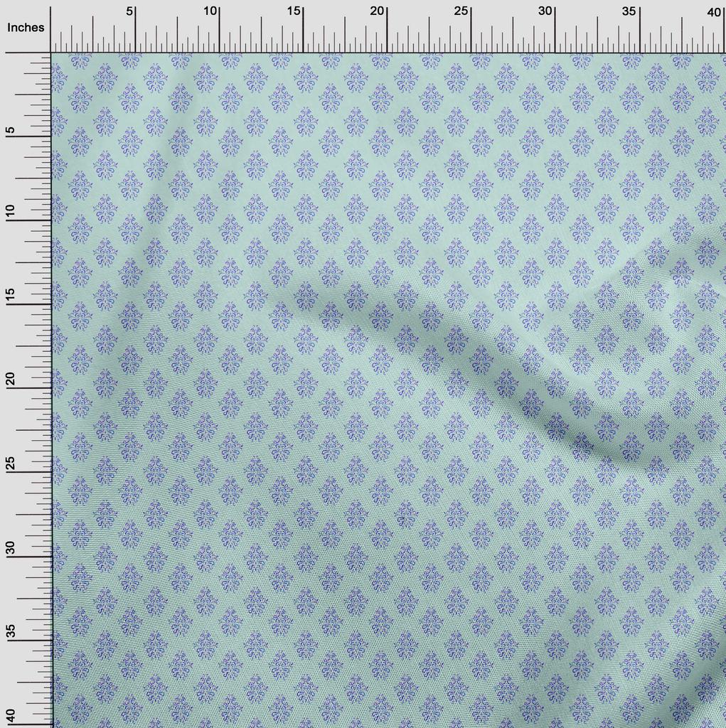 oneOone Georgette Viscose Bluish Violet Fabric Block Sewing Craft Projects Fabric Prints By Yard 42 Inch