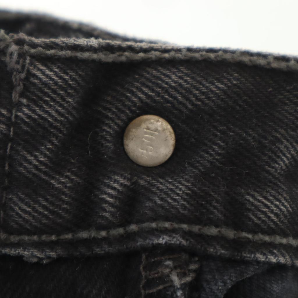 Levi's 90s 501 USA Made Old Dyed Straight Denim Pants W27 Black Jeans Women Used