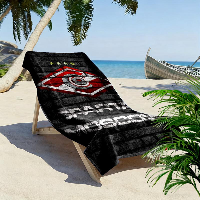 Spartak Moskau Print Strandtuch, Großes Weiches Schnelltrocknendes Handtuch für Strand Camping Schwimmen