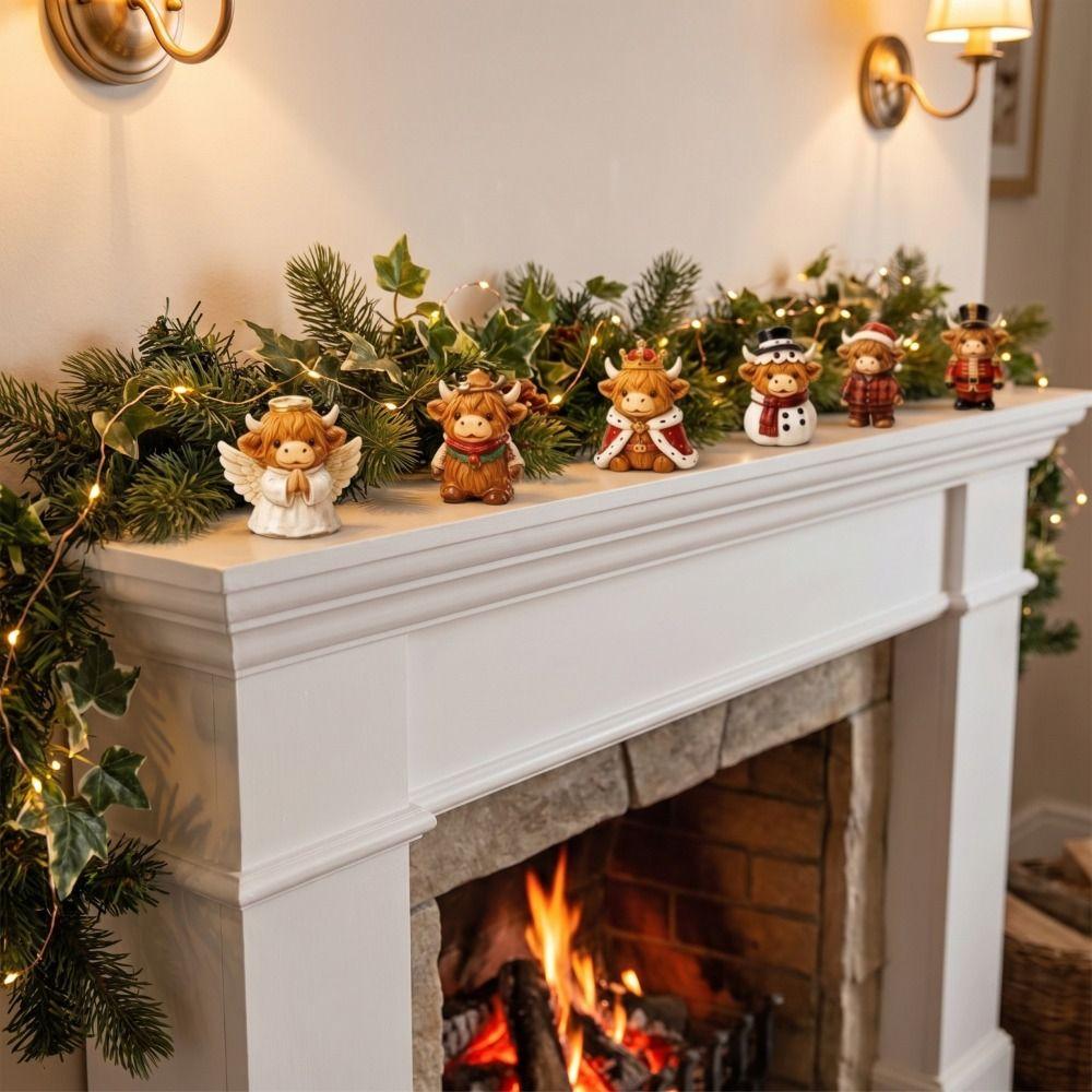 24denní odpočítávací adventní kalendář Roztomilý design Ozdoby Adventní kalendář s vysočinou kravou Vánoční adventní kalendář & Rodina