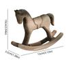 Nordic Retro Wooden Rocking Horse Ornament Desk Decor Balance Art Adornment Creative Hand Carved Animal Figurines For Kids Gift