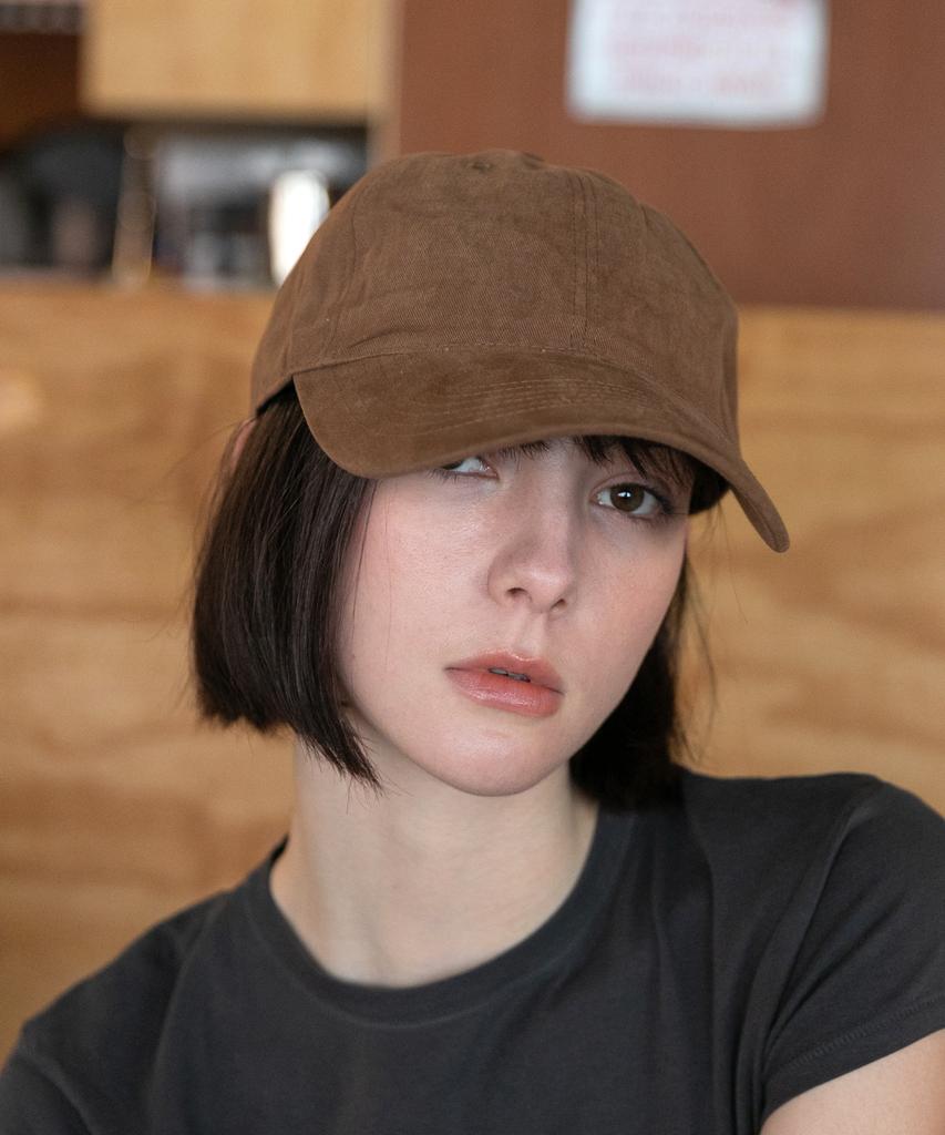 Chaebteo Signature Peach Ball Cap-Beige