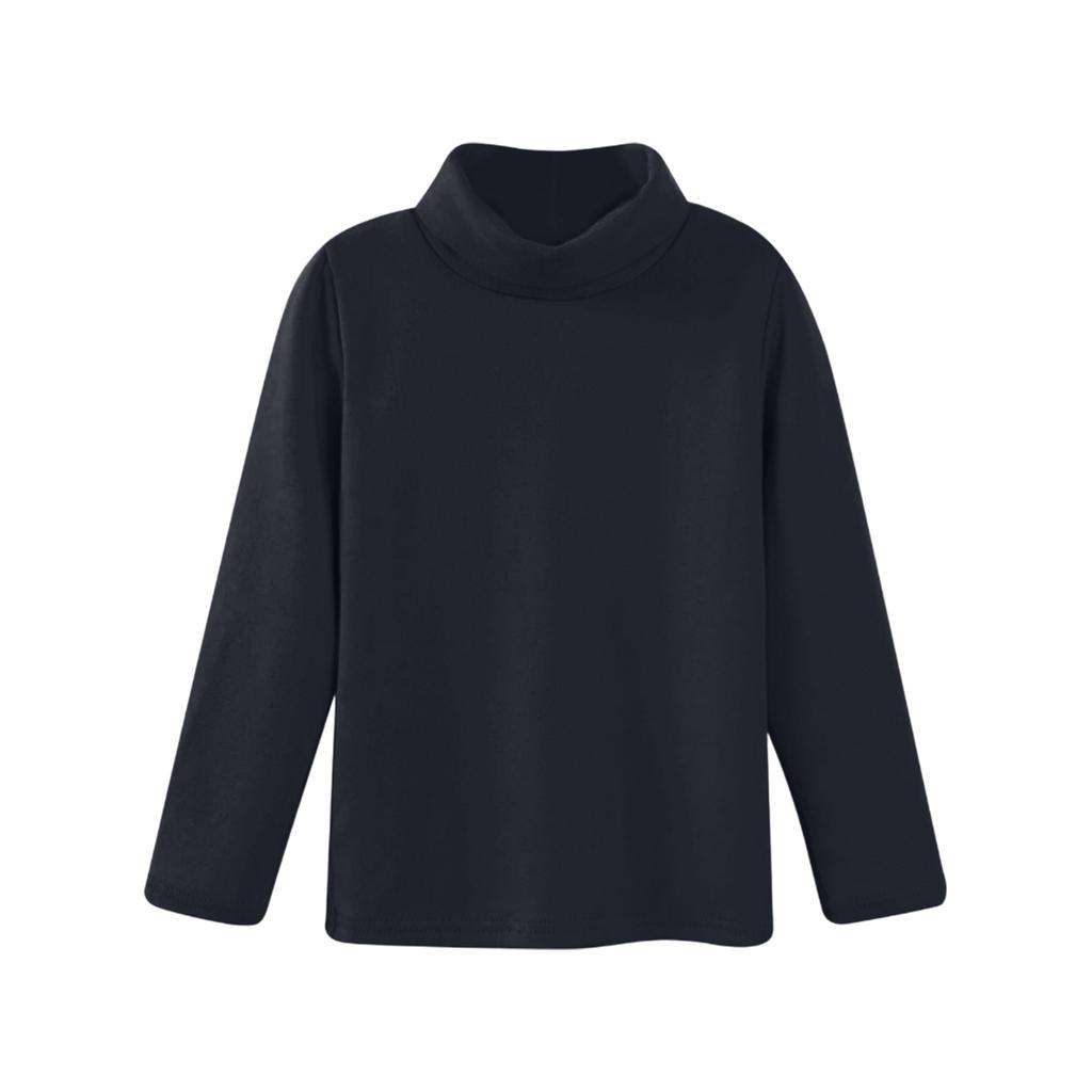 Unisex Kids Turtleneck Long Sleeve T-Shirt Color Winter Base Layer Top for Boys and Girls
