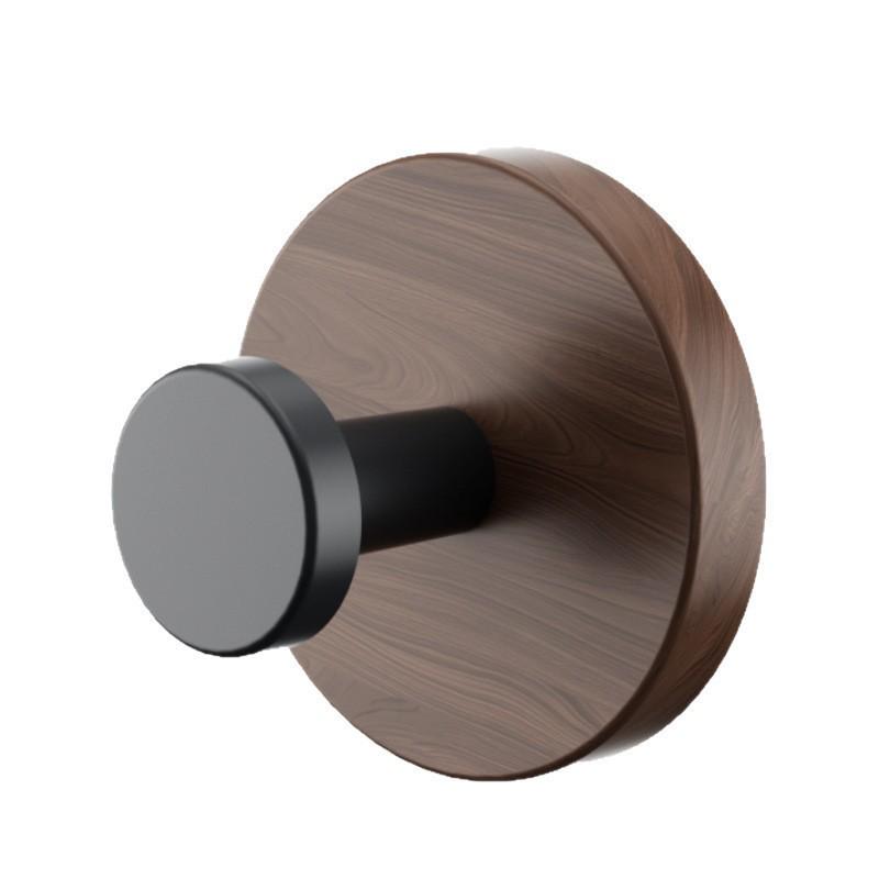 Adhesive Walnut Wood Grain Suction Cup Hook for Kitchen Storage