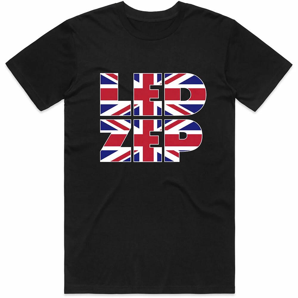 

LED Zeppelin Union Jack Тип Официальный мерч 100% Хлопок Футболка Мужские Футболки Топ M/L/XL Новая S