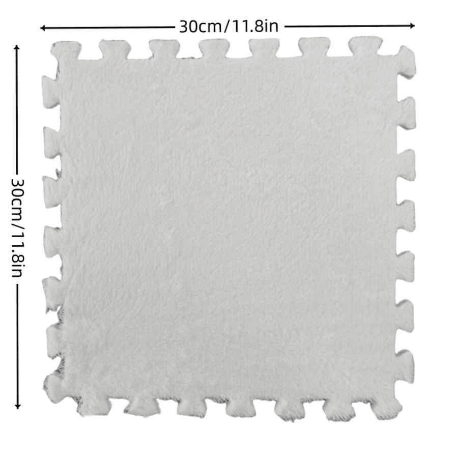 

5 шт. Мягкий плюшевый теплый ковер 30x30 см Пенопластовый коврик для пола с бордюром Квадратный коврик Пазл Плюшевый для пола спальни Лоскутный ковер Декоративный 30x30cm