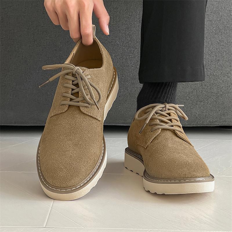 Fashionable Spring and Autumn Business Casual Lace Up Leather Shoes Brand Men's Comfortable Sports Non Slip Sports Casual Shoes