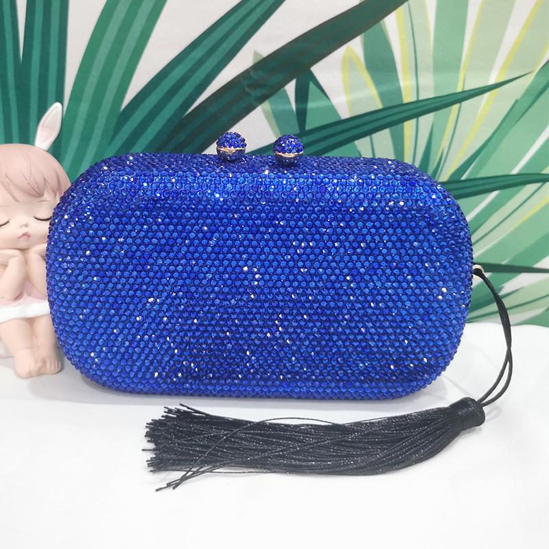 Green Diamond Evening Clutches Dinner Purses And Handbags Black Tassel Party Prom Money Wallets Long Chain Wedding Phone Clutch
