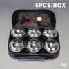 Metal Bocce Ball Outdoor Petanque Set 3 6 8pcs Fun Family Lawn Game for Beach Activities
