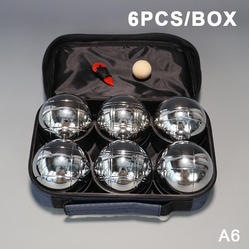 Metal Bocce Ball Outdoor Petanque Set 3 6 8pcs Fun Family Lawn Game for Beach Activities