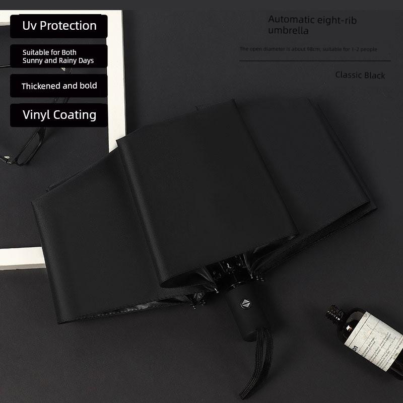 24-Rib Fully Automatic Umbrella for Two People, Dual-Purpose for Sun and Rain, Business Sunshade Umbrella with Double Ribs, Suitable for Mass Printing