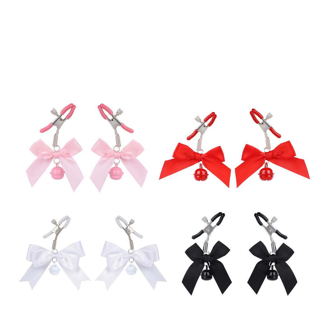 Sex toys props bow bell nipple clips women flirt teasing teasing twitches adult products