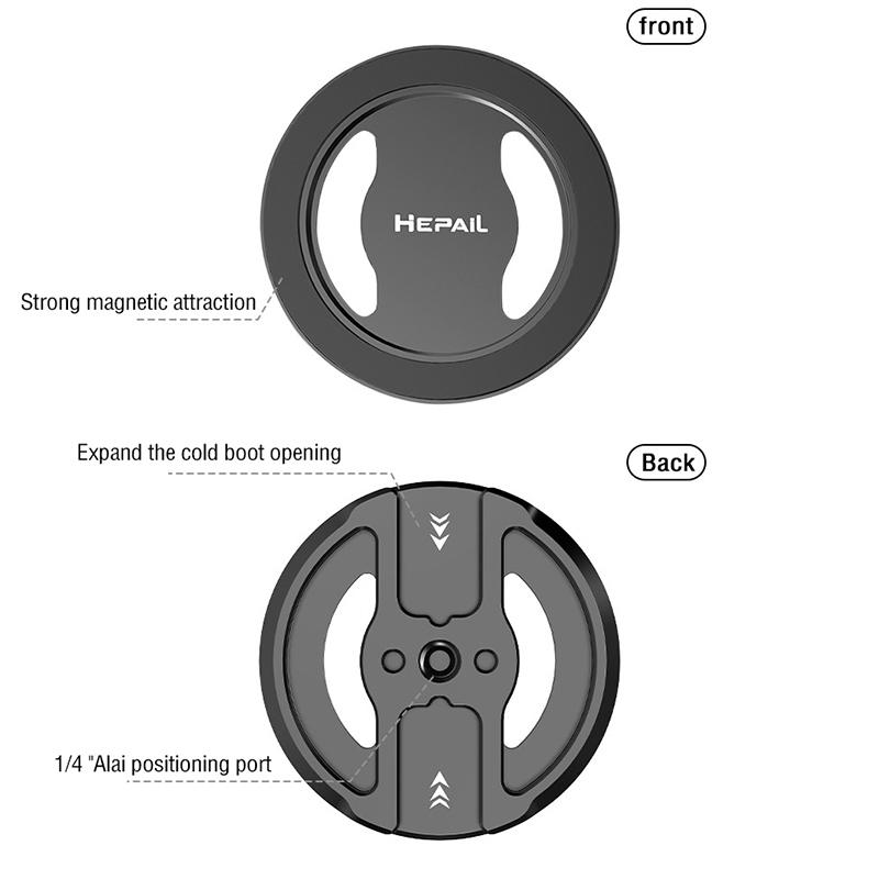 360° Aluminum Magnetic Phone Holder W 1/4 Cold Shoe Photography Fixed Bracket For Iphone 15 14 13 12 Pro Max Magsafe Xiaomi