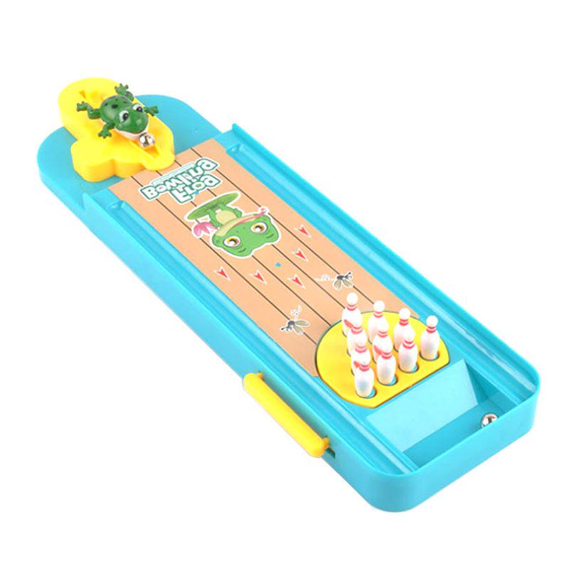 Dětské Mini Stolní Žabí Bowlingové Hračky Sady Přenosná Vnitřní Vzdělávací Stolní Hra