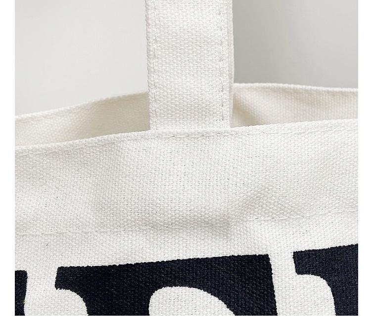 2025 Autumn Trend: Korean Style Canvas Shoulder Tote - Large Capacity and Stylish Letter Design
