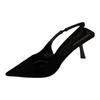 French bag head sandals high-heeled women's spring and summer 2025 new suede light mouth thin heel temperament with skirt cool single shoes