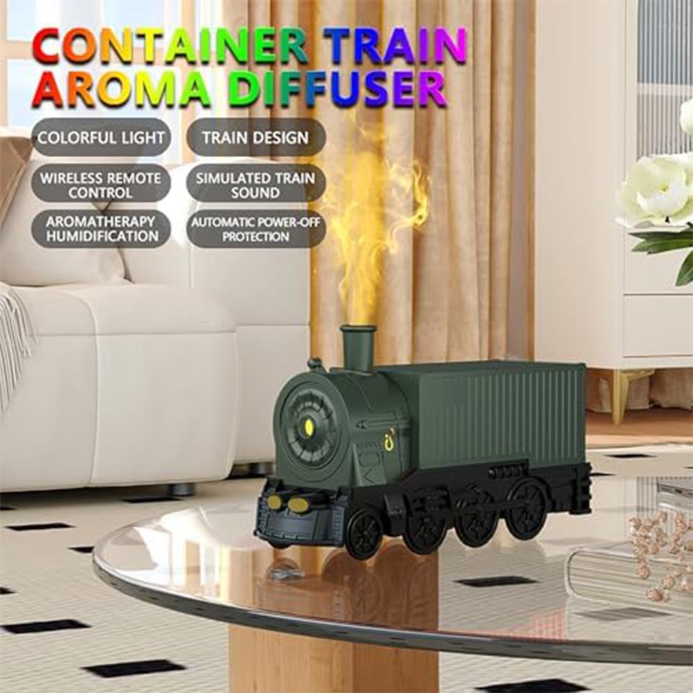 USB Powered Train Aroma Diffuser Remote Control 300ml Essential Oil Humidifier Low Noise Output with Safety Auto Shutoff