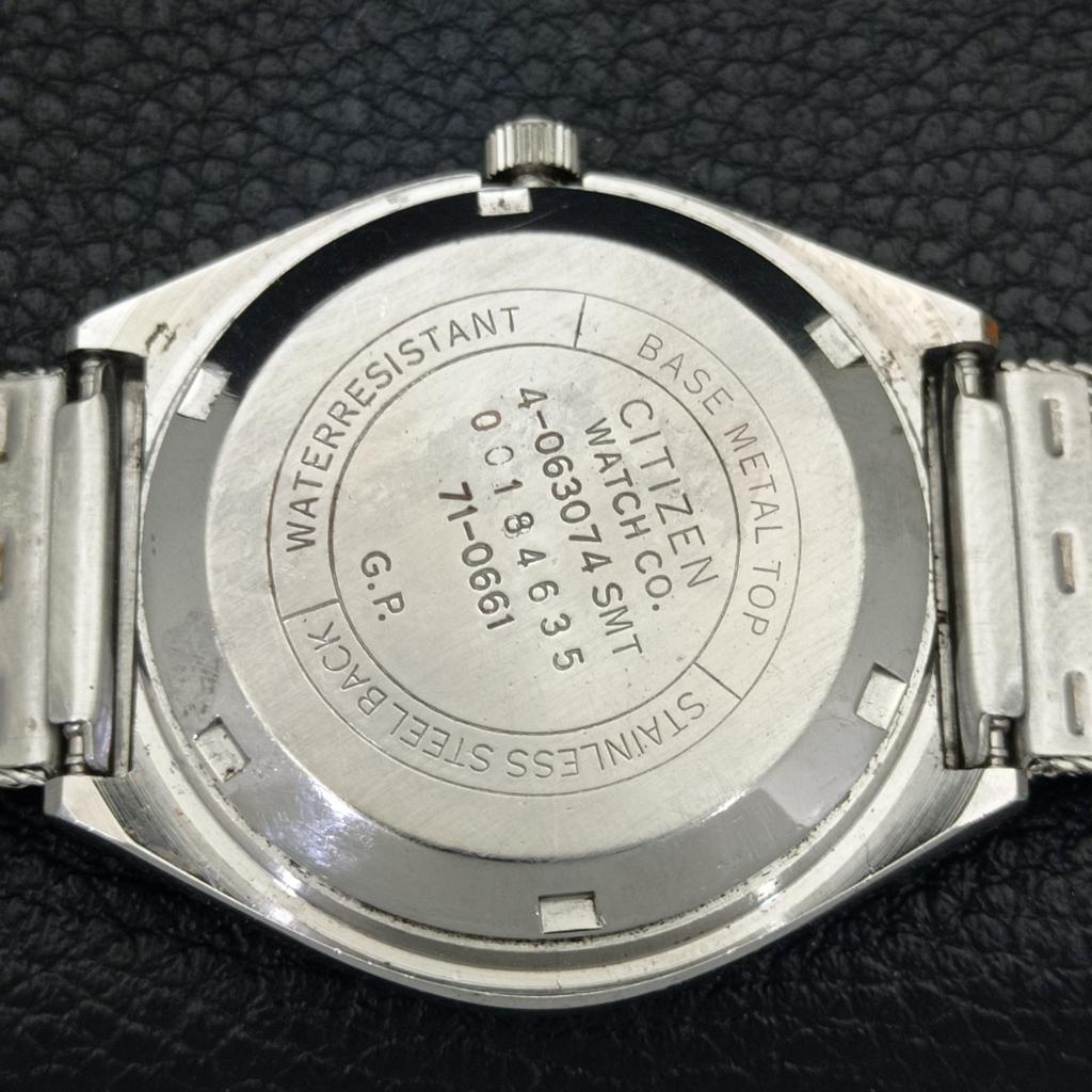 VINTAGE CITIZEN AUTOMATIC 8200 JAPAN MENS DATE BLACK COLOR DIAL WATCH a500213-2 R151b-a500213