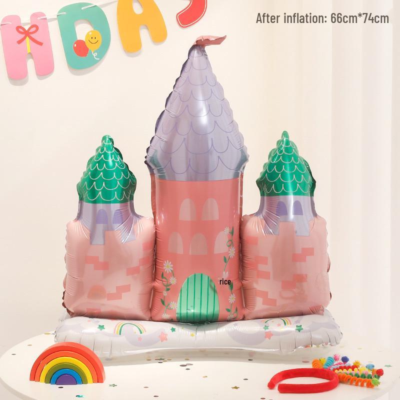 Gradient Color Crown Number Balloon Pillar, 32-40 Inch, First Birthday Party Decoration