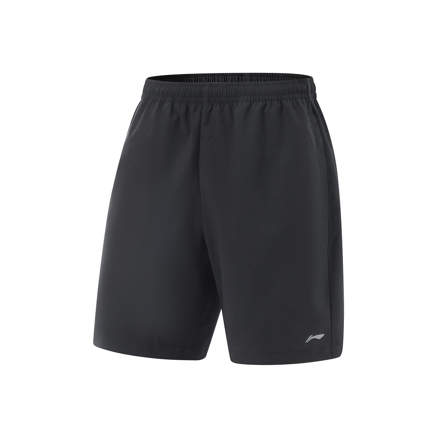 

Li-Ning Fashionable Comfortable Quick-Dry Cool Antistatic Solid Color Mid-Waist Breathable Versatile Straight-Leg Sports Shorts Men shorts AKSV633-1 2XL