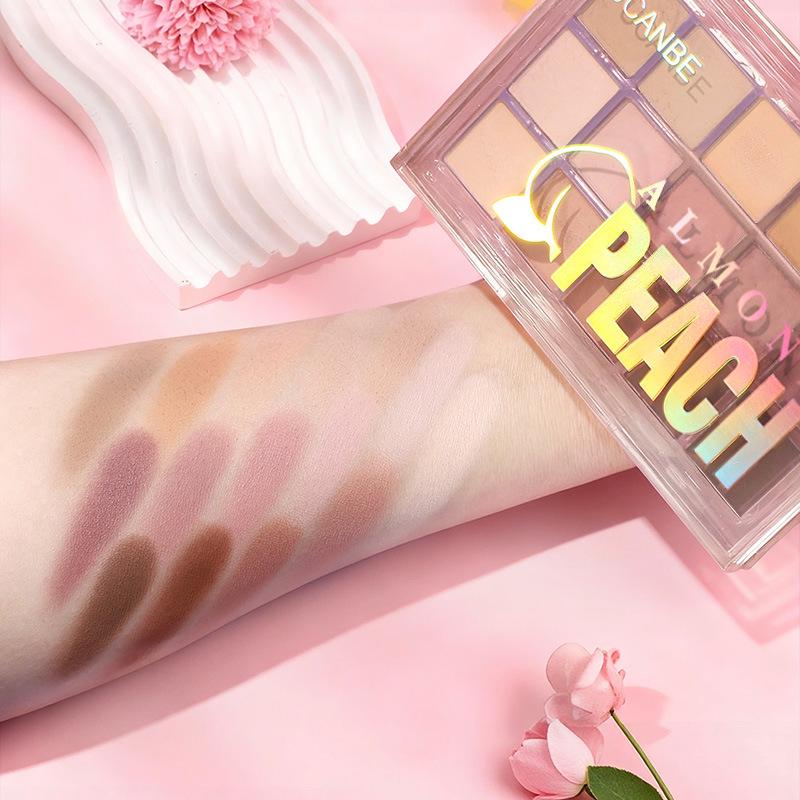 UCANBE Peach Plum 15-Color Eyeshadow Palette: Matte Rose & Pink Earth Tones
