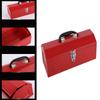 Portable Red Metal Tool Box Hip Roof Style Tool Organizers for Mechanics and DIY Enthusiasts with Single Layer Design