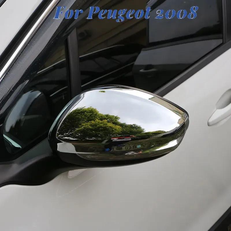 2Pcs Car Rear View Mirror Protection Cover Trim for Peugeot 2008 2016 - Side Mirror Covers Accessories
