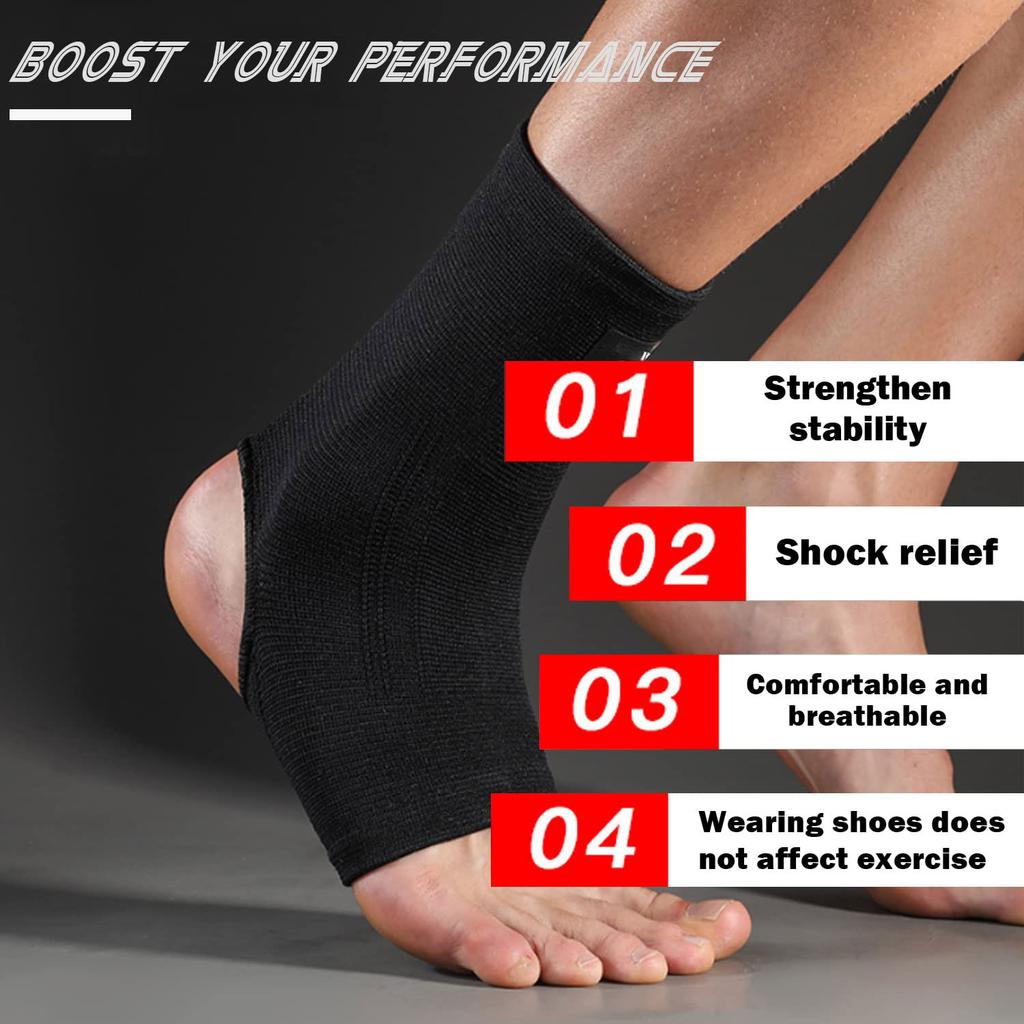 2pcs Ankle Brace Compression Sleeve,Breathable Ankle Support For Men Women, Foot Compression Sock for Swelling, Plantar Fasciitis, Sprain