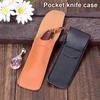 Faux Leather Pen Case Travel Pen Pouch Holds 3 Pens Protective Pencil Case Pocket Pen Protector for Fountain Pens Ballpoints