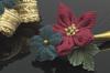 SOUBIEN Hair Ornament Set for Graduation and Perfect for Furisode and Hakama Features Red Chrysanthemum and Ping Pong Flower Braided and Made in