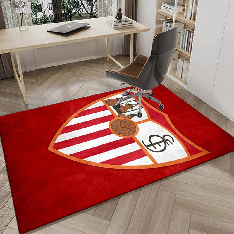 Sevilla Fc Crest Design Area Rug for Office, Chair Rug, Decorative Carpet Livingroom Mat, Large Size Fan gifts Christmas gifts