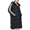Li Ning Kontrastfarbenes Markenlogo Bedruckte Lange Daunenjacke mit Kapuze Unisex Oberbekleidung Schwarz AYMS335-1