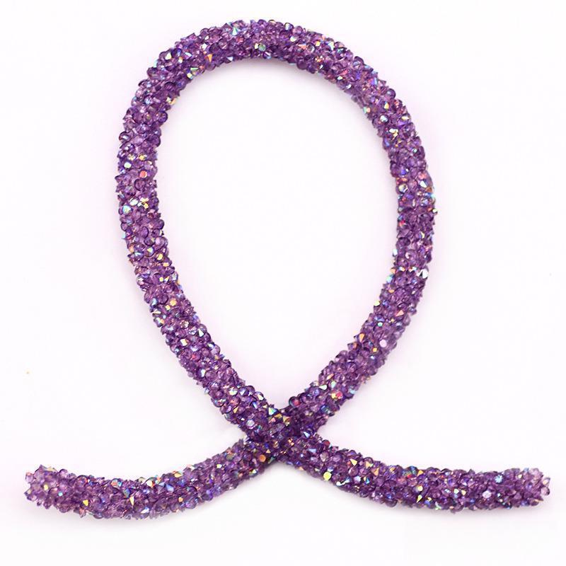 270cm Glitter Rhinestones Sequins Trimmings Soft Tube Cord Rope Strings DIY Garment Shoes Headwear Decoration Accessories