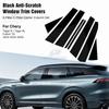 For Chery Tiggo 9 Tiggo 8L Fulwin T9 2024 2025 2026 Black Anti-Scratch Window Trim Covers B Pillar C Pillar Center Column Set