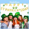 Lebhafte St. Patrick's Day Banner mit goldenem Glücksklee Irisch thematische Partydeko